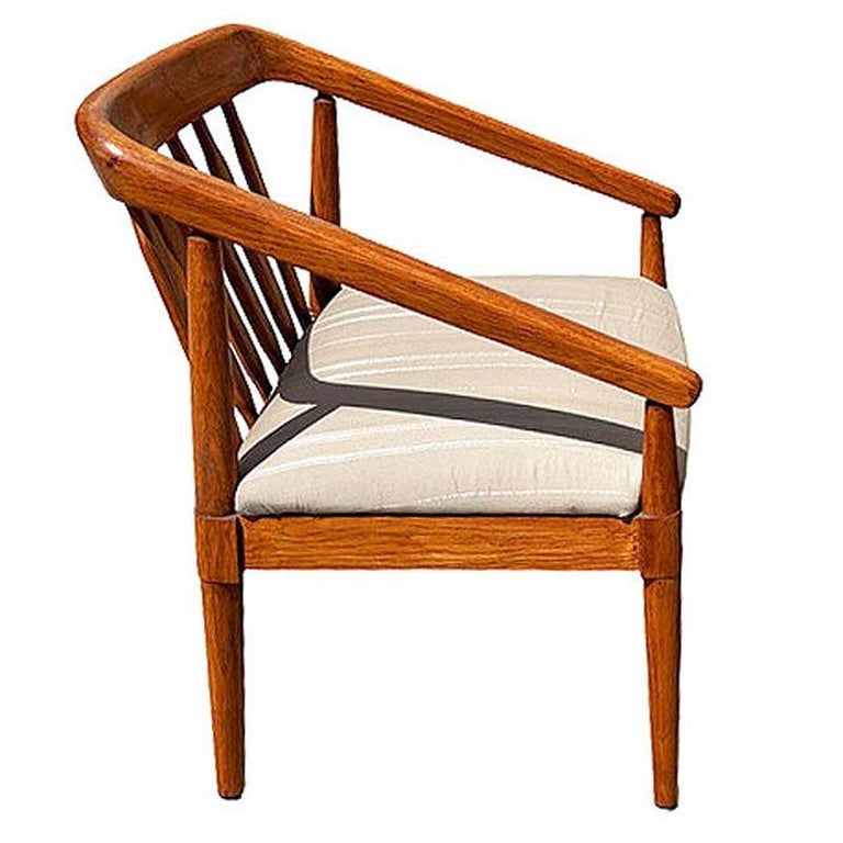 Mid-century "Declaration" Oak Arm Chairs by Kipp Stewart for Drexel, Pair