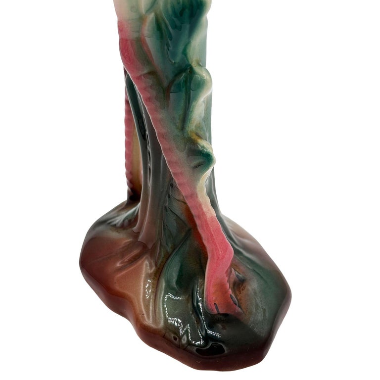 Mid-century Tropical Ceramic "The Walker" Pink Flamingo Figurine