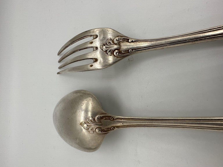 19th Century French L'Alfénide Christofle/Charles Halphen Flatware with Ladle