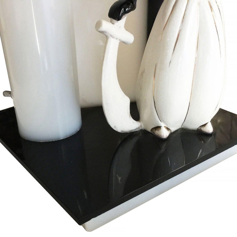 Midcentury Arabian Inspired Lucite Sculptural Lamp by Moss