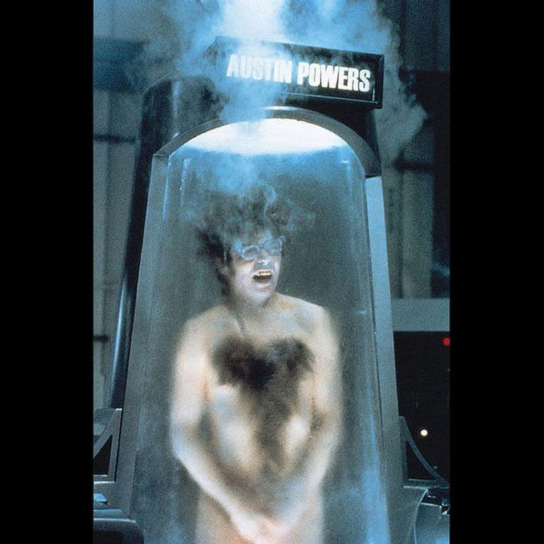 Futurist Cryogenic Freezing Chamber Tube Sculpture Hero Prop, 1997 Austin Powers