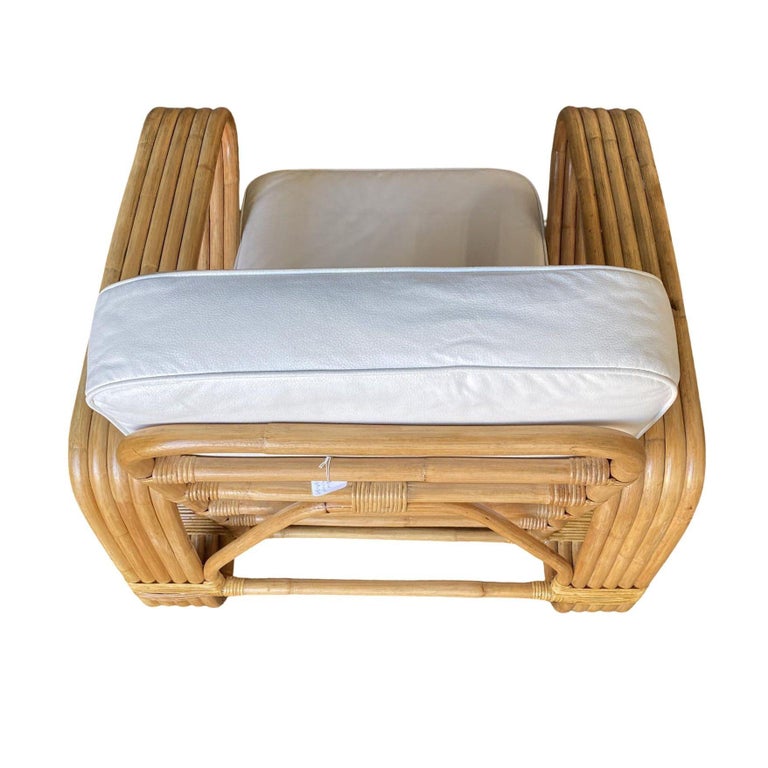 Restored 5-Strand 'Double Triangle' Lounge Chair W/ Floating Seat