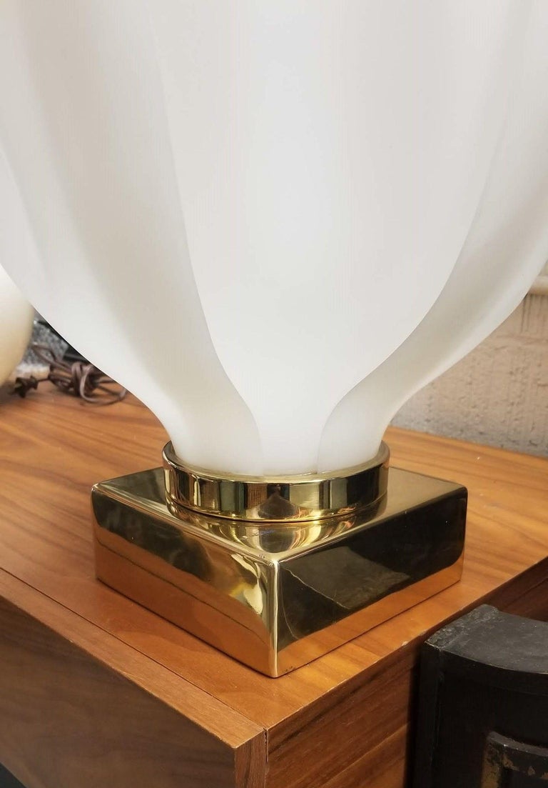 Oversized Acrylic Tulip Lamp in the style of Roger Rougier