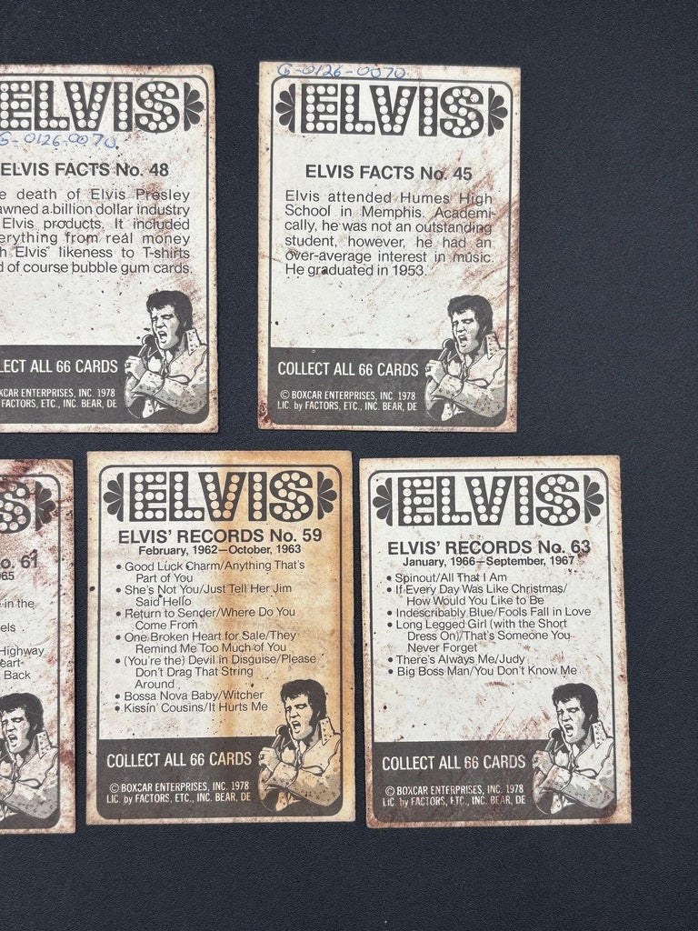 Vintage 1978 Elvis Presley Trading Card Set by Boxcar Enterprises
