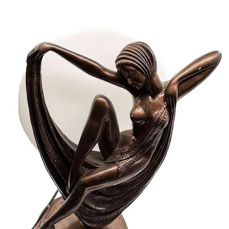 Art Deco Style Nude Flapper Lamp by Crosa for Widdop Bingham & Co Ltd