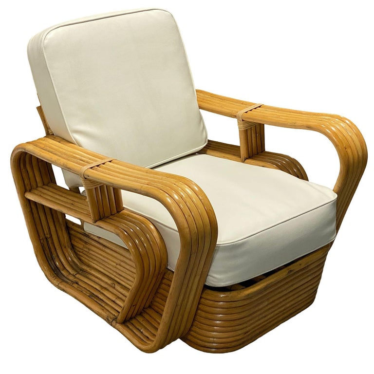 Restored 5-Strand Rattan "Double-Speed" Arm Sofa & Lounge Chair Living Room Set