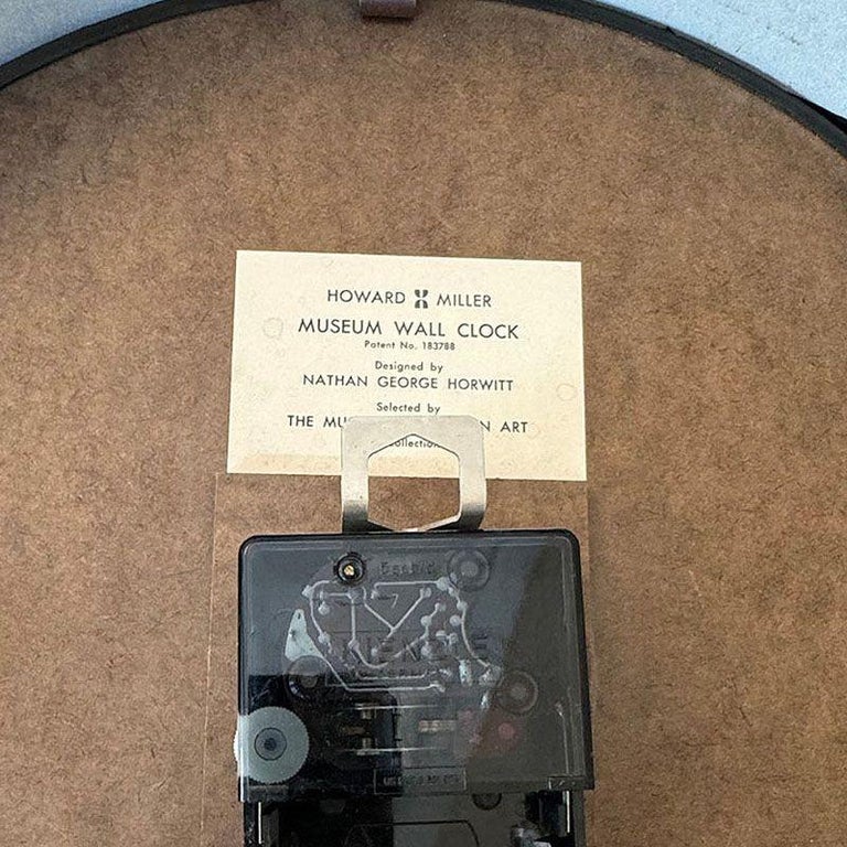 1970 Museum Wall Clock by Nathan Horwitt for Howard Miller