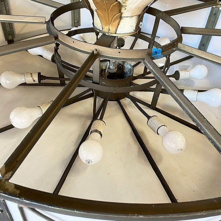 Grand Hollywood Theater 32 Light Chandelier with Palm Motif