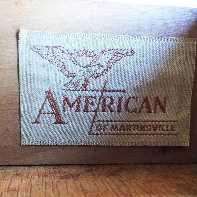 American of Martinsville Two-Tier Bedside Table Pair