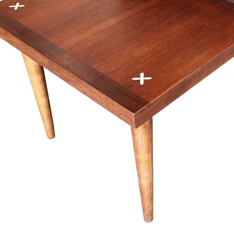 American of Martinsville Two-Tier Bedside Table Pair