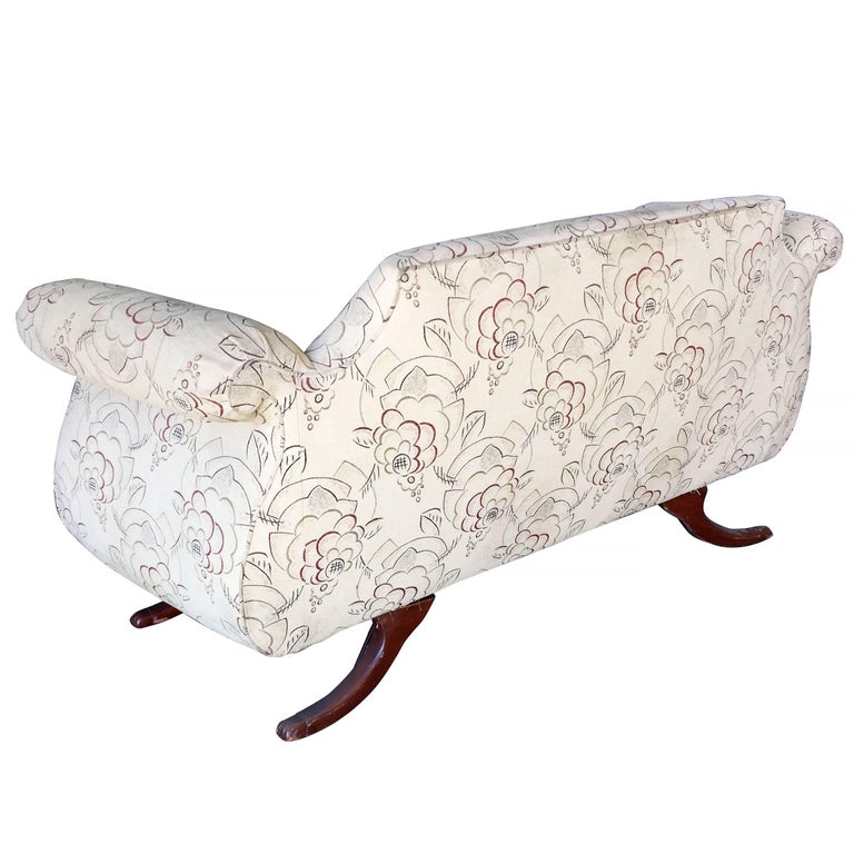 Duncan Phyfe Style Love Seat Settee with Scrolling Arms