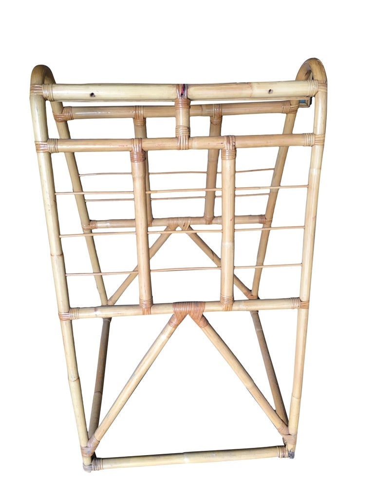 Restored Midcentury Rattan Arched Drying Rack