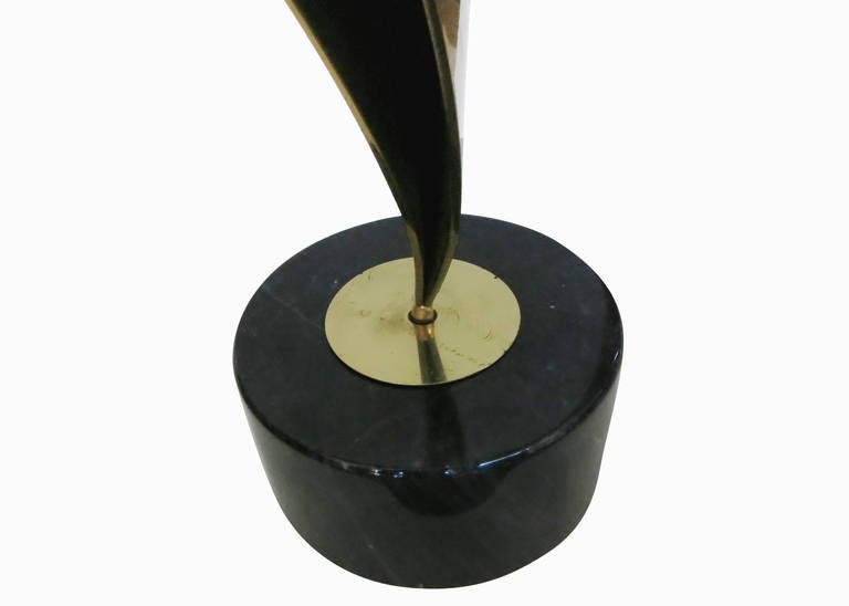 Post Modern Abstract Brass Table Sculpture by Curtis Jere, 1984