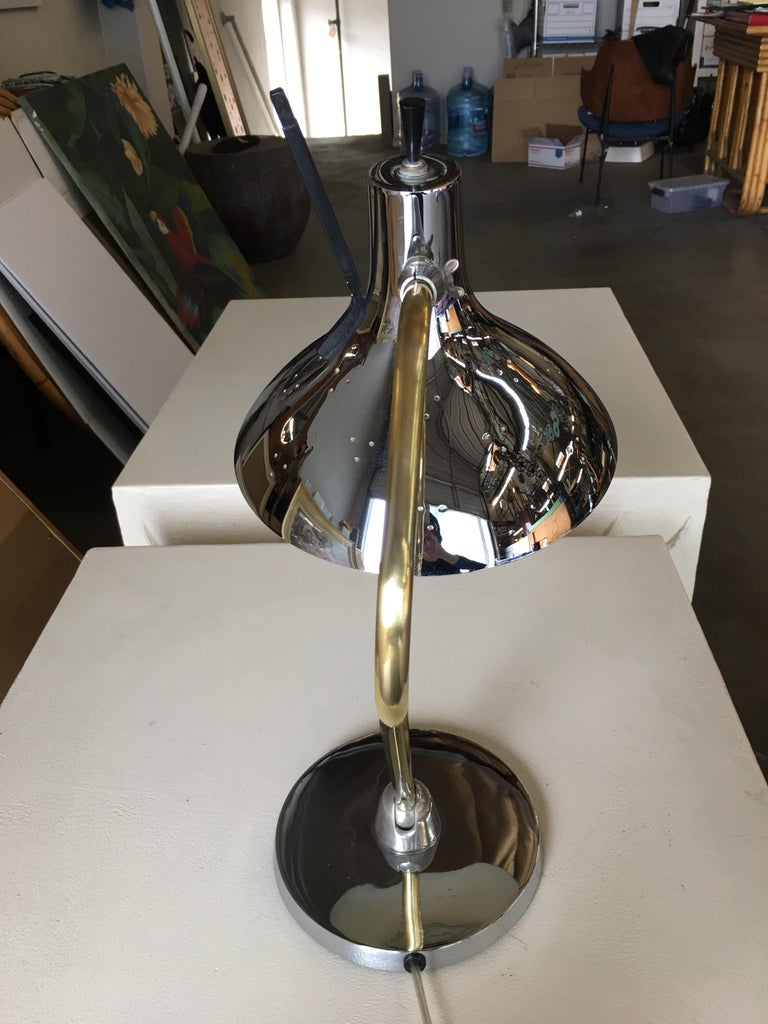 Mid Century Anglepoise Chrome Desk Lamp By Prescolite