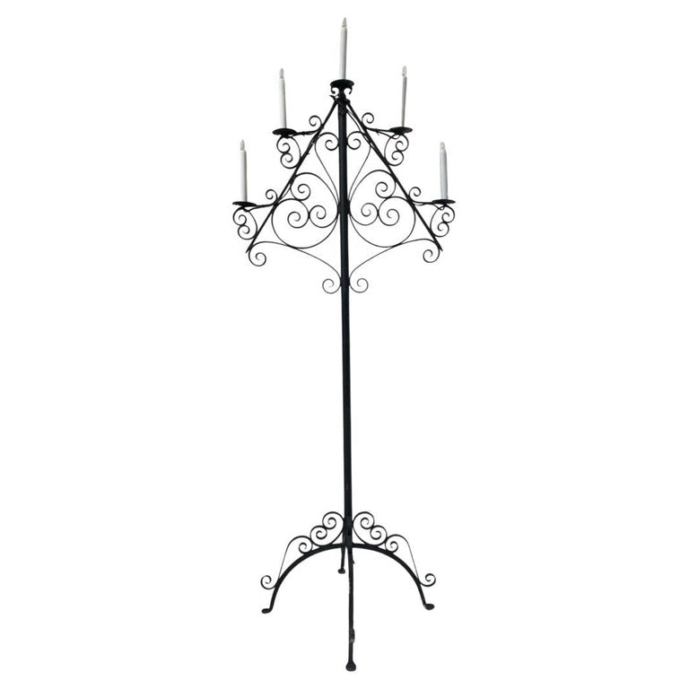 French Victorian Iron Candelabra