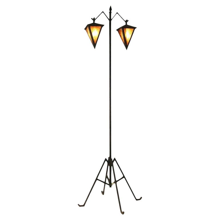 Early 20th Century Iron Floor Lamp Fashioned After Chase McArthur
