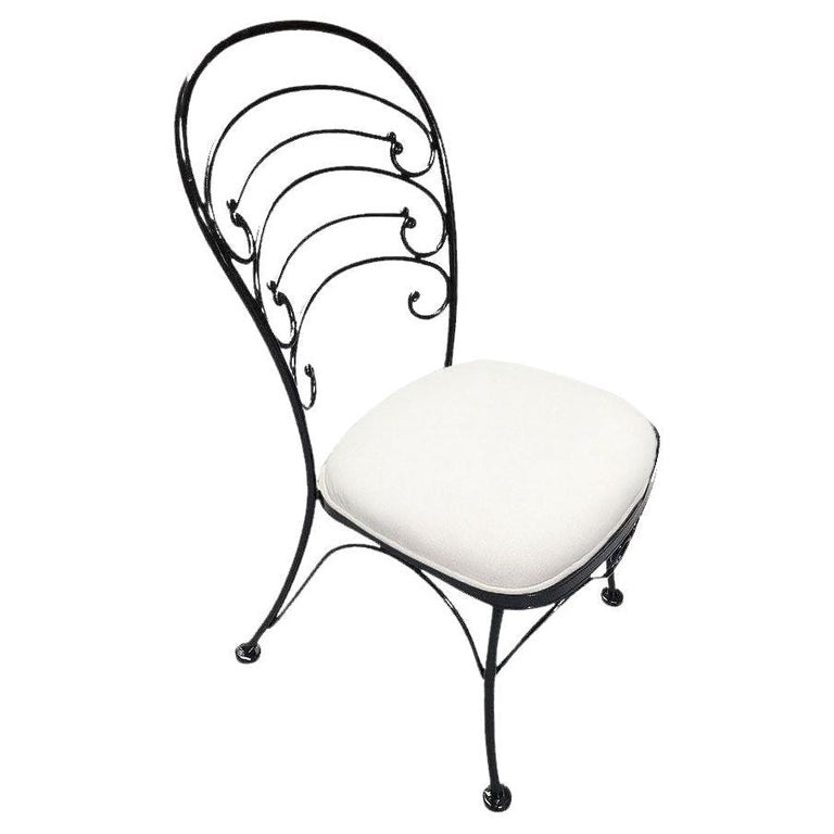 Restored Mid-century Iron Café Patio/Outdoor "Ribcage" Chair by Woodard Set of 3