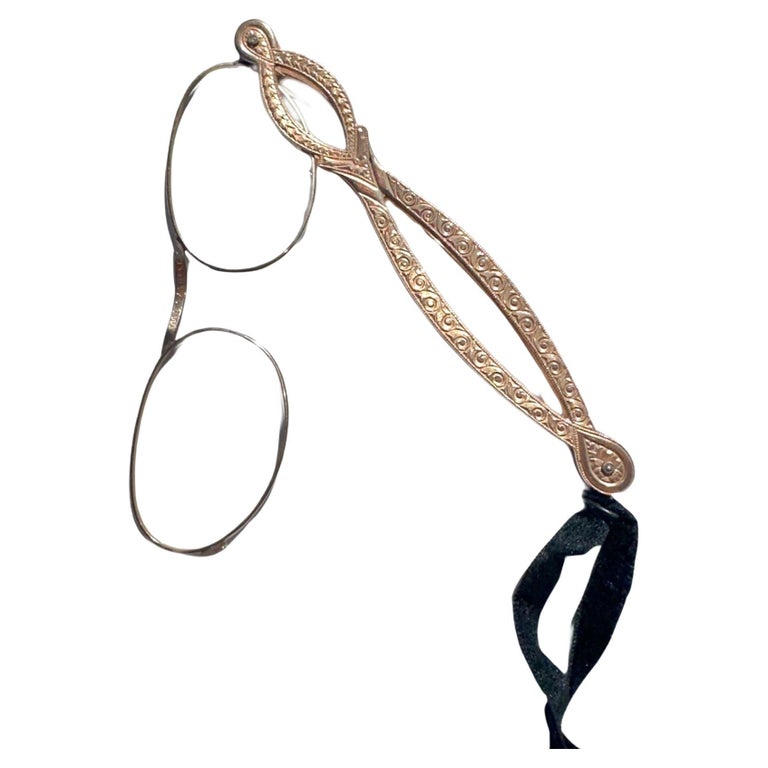 Victorian Gold Filled 1/10 12K Lorgnette Made by Society