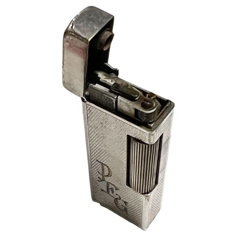 Dunhill London Silver Plate Rollalite Petrol Lighter