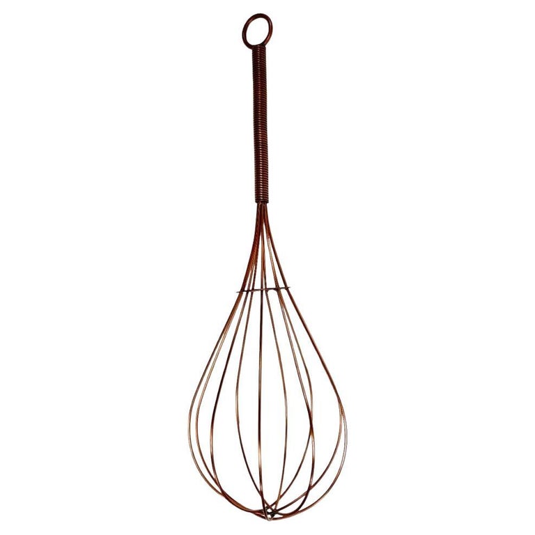 Large 26" Pop Art Copper Wire Whisk Wall Sculpture by Curtis Jere