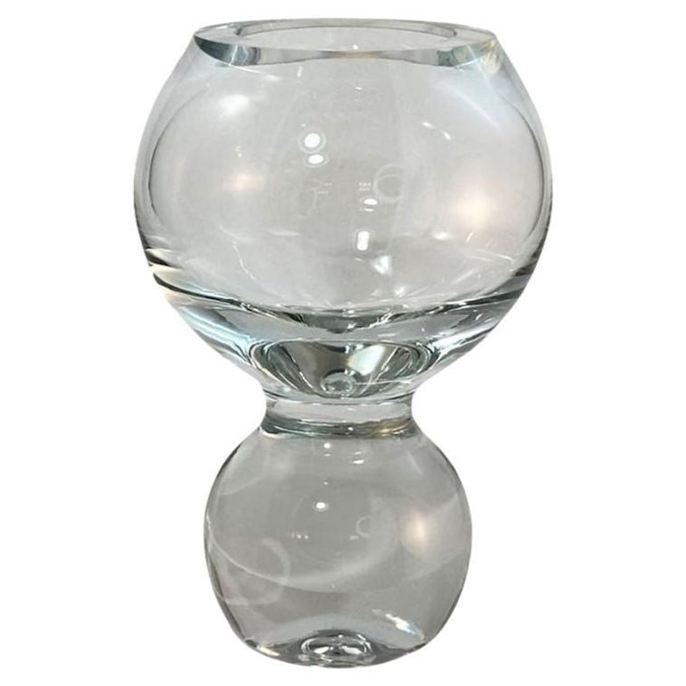 Post-Modern Polish Art Glass Double Bubble Ball Bud Vase by Studio Nova