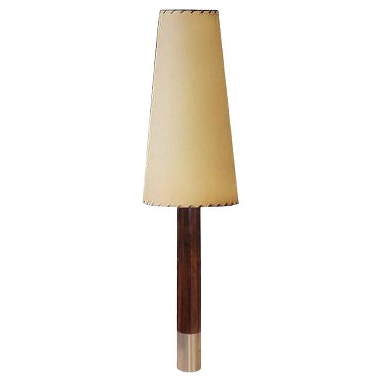 Nickel Básica M2 Table Lamp by Santiago Roqueta For Santa & Cole w/ Cone Shade