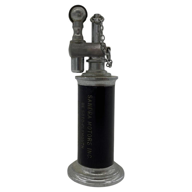 Brown and Silver Petrol Table Pull Chain Lighter by Daltis