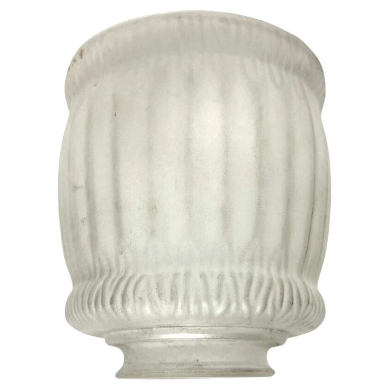 Art Nouveau Lamp Bell Frosted Glass Shade