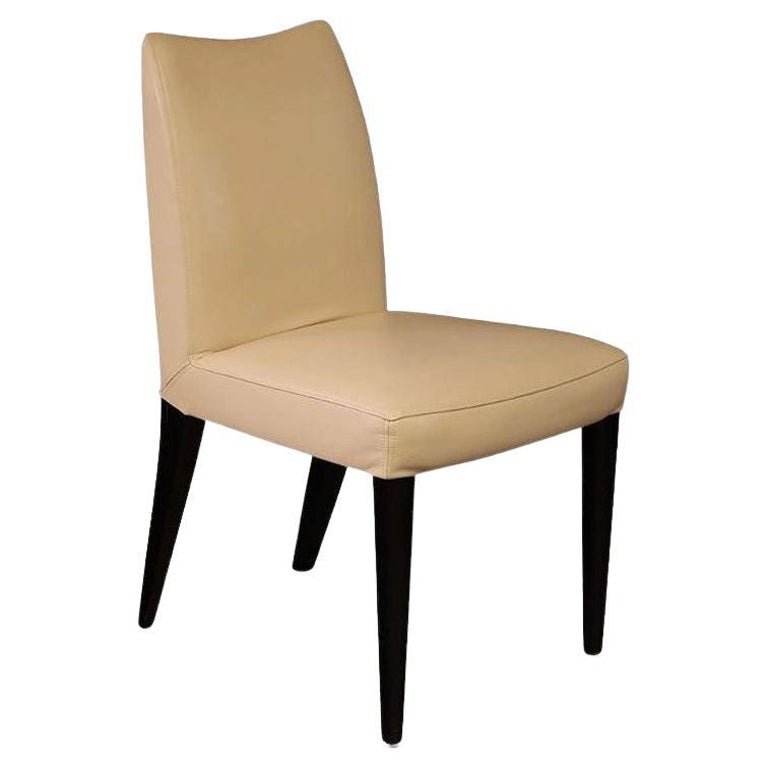 Dakota Jackson Pull Up "Iko" Sculpted Leather Side Chair