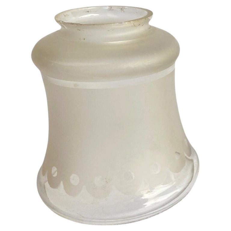 2 " Victorian Style Frosted Laced Hand Blown Glass Shades Six Available