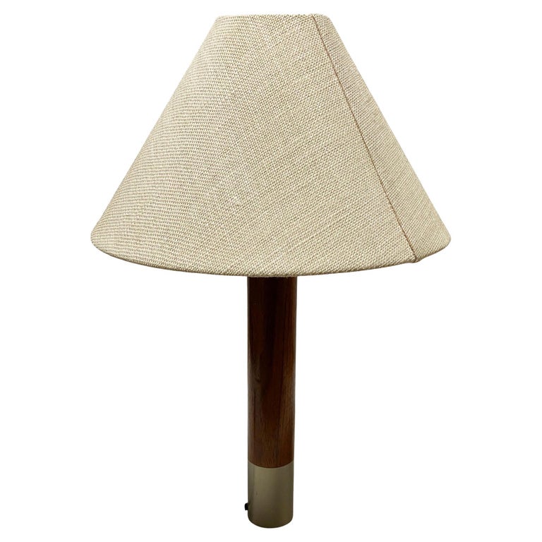Nickel Básica M2 Table Dimmer Lamp by Santiago Roqueta For Santa & Cole w/ Shade