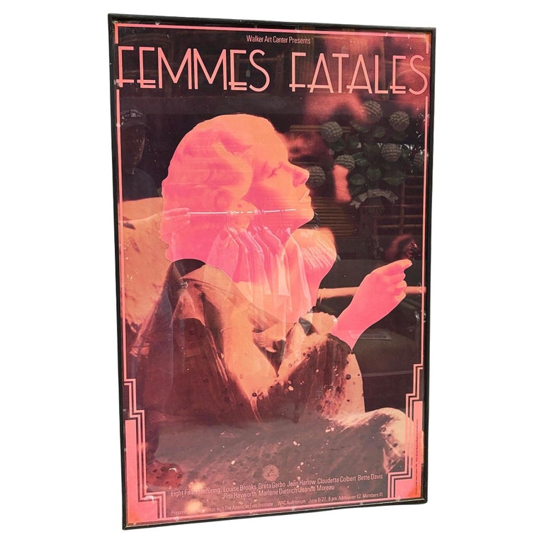 1974 FEMMES FATALES Film Series Lithograph Poster, Framed