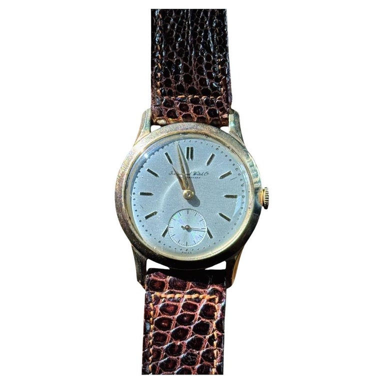 Mid-century IWC Calatrava Cal. 88 Solid 14K Gold Manual Wristwatch w/ Box