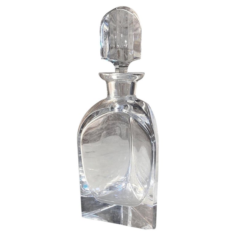 Early Mid-Century Decorative Italian Crystal Whisky Liquor Decanter, 1940