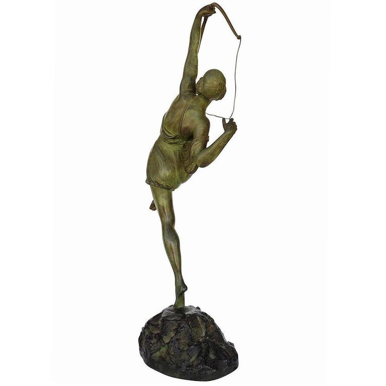 Tireuse A L'arc Bronze Greek Archer Diana Sculpture by Pierre Le Faguays