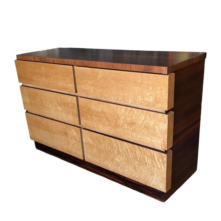 Eliel Saarinen Inspired Streamline Moderne 6-Drawer Dresser