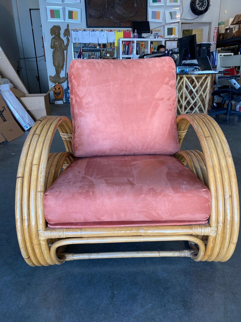 Restored "Double Tear Drop Arm" Rattan Lounge & Sofa Livingroom Set by Tochiku