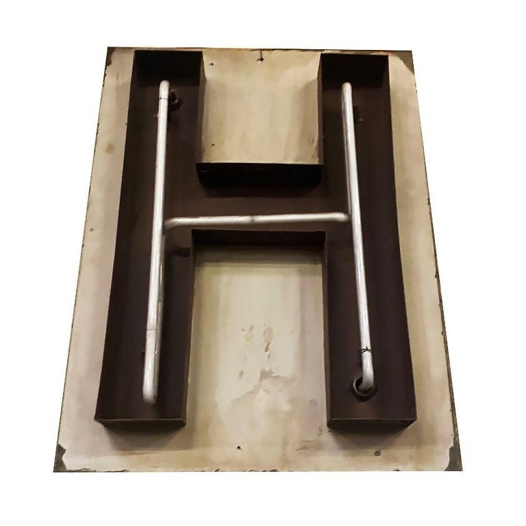 Large Vintage Neon Marquee Letter "H" From Pan American Auditorium