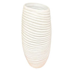 Ribbed Textured Coiled "Coco" Ceramic Vase w/ Matte Finish by Bahari