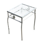 Mid-Century Wrought Iron Outdoor/ Patio Scrolling Side Table by Woodard