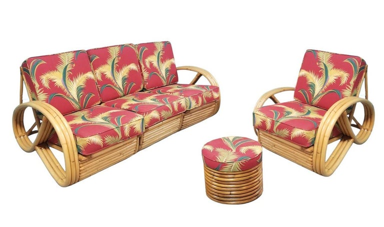 Restored Rattan 3/4 Pretzel Arm 3 Piece Living Room Set