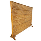 Art Deco 9' Foot X 6' Foot Rattan & Woven Wicker Wall Divider Screen
