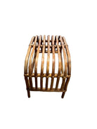 Restored Arch Arm Rattan Loung Chair & Sofa Living Room Set w/ Ottoman
