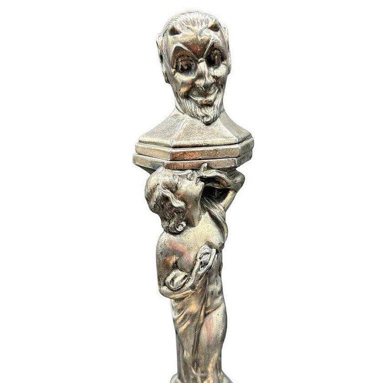 RARE Nude Smoking Women w/ Temptation Devil Figurative Ashtray w/ Lighter