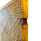 Mid-Century 9' Foot X 6' Foot Rattan and Woven Wicker Wall Divider w/ Wheels