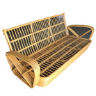 Original Historic Hand Made 4- Strand Square Pretzel Rattan Lounge & Sofa Set