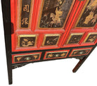Qing Dynasty Hand Painted & Lacquered Gilt Armoire Cabinet, China
