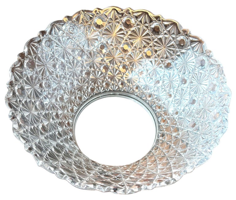 Victorian Daisy and Buttons Pressed Glass Light - 9 Available!