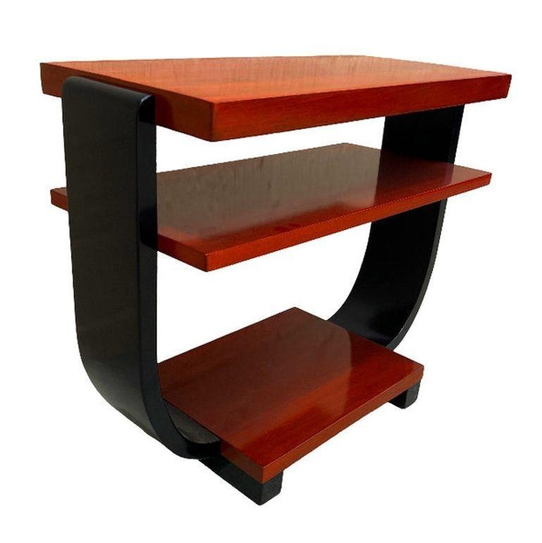 2-Tone Geometric Art Deco Side & Coffee Table by Gilbert Rohde for Brown Saltman