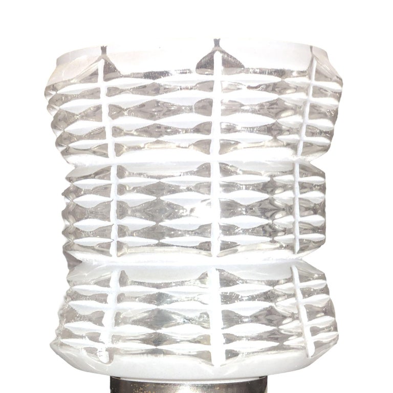 Italian Sputnik Chandelier in Rosewood Chrome with Glass Shades